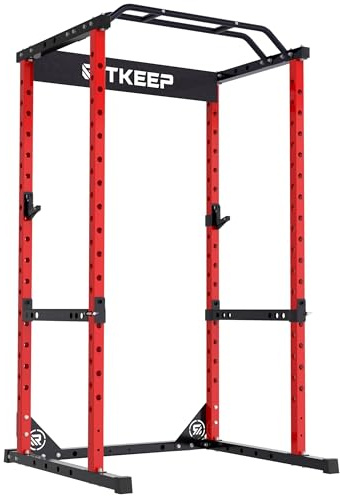 RitKeep Power Cage Power Rack RMAX-2250 Home Gym Weightlifting Squat Rack, 1200LB Capacity Multi-Functional Strength Training Cage with Pull-Up Bar, J-Hooks & Safety Bars