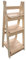 PROSBUD Regal Holz Holzregal Stehend Klappbar Bücherregal Schuhregal Mit 3 Ebenen 109 x 40 x 44 cm Standregal Leiter Kiefernholz Naturfarbe Stabil
