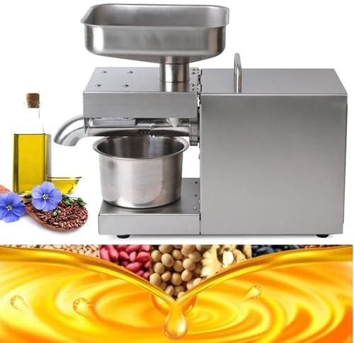 HINOPY - Ölpresse Elektrisch, 600W Automatische Ölpresse Maschine Oil Expeller Schwerlast Heimat Pressmaschine für Erdnüsse, Sonnenblumen, Oliven