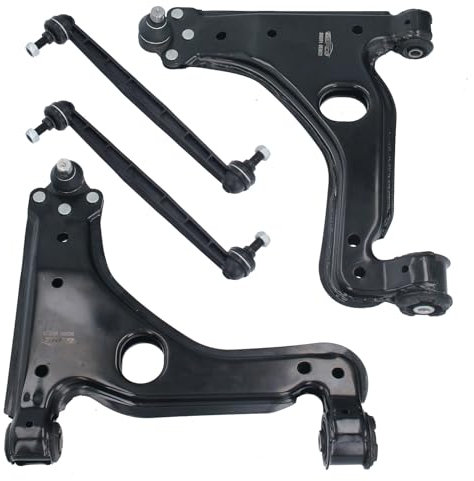 GEPCO 2x Querlenker mit 2x Koppelstangen Vorne Kompatibel mit Opel Astra G H Zafira A B Meriva B