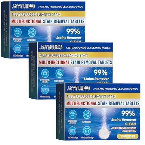 3 Boxen Multifunktionale Bio Enzym Reinigungstabletten Bio Enzymreinigungstabletten Bioenzym Reinigungstabletten Aktives Enzym-Waschfleckenentferner Stain Removal Cube Geeignet für Bad und Küche