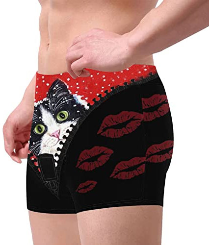 American Boxershorts, Lustige Weihnachts Boxershorts, Adventskalender Zahlen Aufkleber, Unterhosen Boxershorts, Boxershorts, Unterwäsche- Schwarz Weihnachtsunterhose-, Y2k