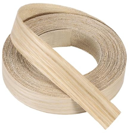 PATIKIL Birch Edge Banding, 25mm x 7.62m Wood Veneer Tape Pre-glued Flexible Plywood Edge Banding with Hot Melt Adhesive for Furniture Restoration(1 x 25ft)