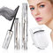 2 PCS Iron Wand Mascara, Metal Mascara Wand, with a Translucent Eyelash Curler, Washable, Thick and Long, Anti-Smudge, Long-Lasting and Thick, No Clumps, Suitable for Women, Black