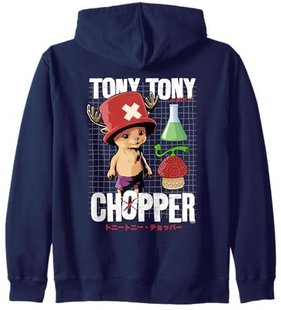One Piece Chopper Schematic Zip Hoodie