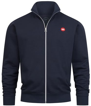 KRONSTADT Herren KSLars Zipsweater Pullover Sweatjacke aus Baumwollmischung | Bequemer Zip-Cardigan aus Materialmix für Business und Alltag, Sweatshirtjacke, Herrenjacke, Freizeitoberteil für Männer