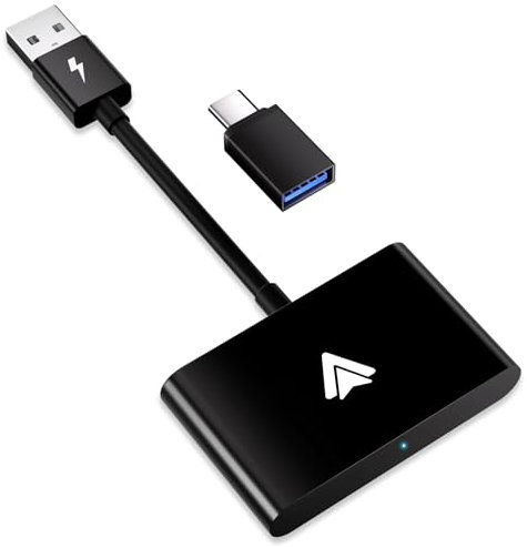 Uniytriox Android Auto Wireless Adapter, Android Auto Dongle für Autos, Android Auto Adapter für Werkseitig Verkabeltes Android Auto auf Wireless, Kompatibel mit Android 11+ & 98% der Autos
