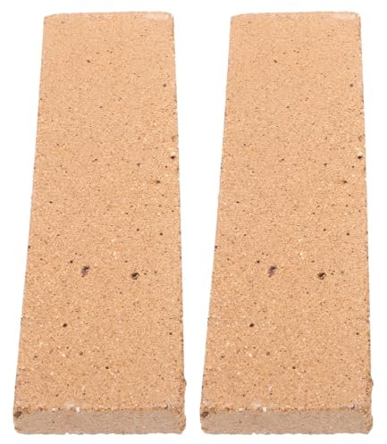 GRIRIW 2 Stück Feuerfeste Schamottsteine für Öfen Hochtemperaturbeständige Isolierziegel für Pizzaöfen Grill und Schmuckschmelzen Leicht und Einfach zu Handhaben