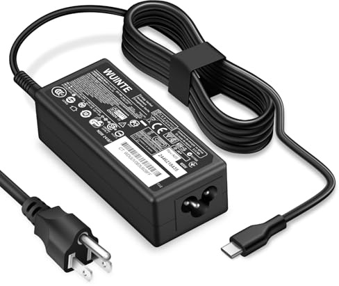 Caricabatterie USB C per computer portatile, compatibile con Dell Laptop Chromebook Charger 65W 45W USB Type C Adattatore di alimentazione rapida