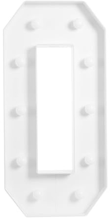 100cm Weiß LED Leuchtzahlen, Leuchtende Zahlen Deko für Geburtstag (Zahl 0) | LED Zahlen Lampe Nummer Beleuchtete Ziffern 0 1 2 3 4 5 6 7 8 9, Wiederverwendbar, Lichtzahl für Hochzeit Jubiläum Party