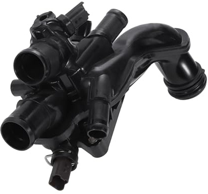 A ABSOPRO 9808647080 Engine Coolant Thermostat for Citroen C4 Coupe 08-11 | for Citroen C4 Coupe LA 1.6L 2008-2011, Thermostat housing water outlet assembly, Pack of 1