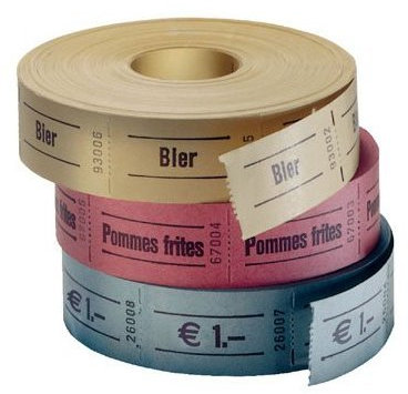 Rollen-Gutschein - Getränke - 500 Stück gelb