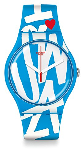 Watch Swatch New Gent SUOS103 WHITE IN BLUE