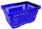 1 Einkaufskorb aus Kunststoff, Tragekorb, Shopping Basket, Supermarkt, Plastik mit Henkel 21 Liter stapelbar blau
