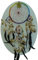 Simandra Original handgefertigter Traumfänger – hängender Dreamcatcher aus natürlichen Materialien handgefertigt ca. 50 cm lang, Durchmesser größter Ring 16 cm