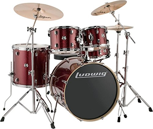 Ludwig Trommelset Red Sparkle LCEE22025 Mit Trommelschlegel Red Sparkle