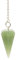 Péndulo radiestesia hecho de cristal de aventurina verde natural para adivinación Chakra Reiki, puntiagudo con cadena y bolsa de joyería