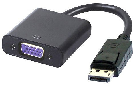 JSER Cable de proyector DP DisplayPort DisplayPort a VGA hembra para monitor de fregadero, compatible con ATI Eyefinity, color negro