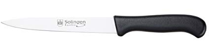 RÖR Basic Line Küchenmesser - Fleisch-/Wurstmesser mit Kunststoffgriff - rostfrei - Länge: ca. 28,5 cm - Made in Germany/Solingen