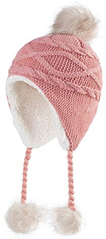 Home Prefer Damen Sherpa Earflaps Hut-Kind-Winter-Hut Beanie Fuzzy peruanischer Hut Mittel Rosa