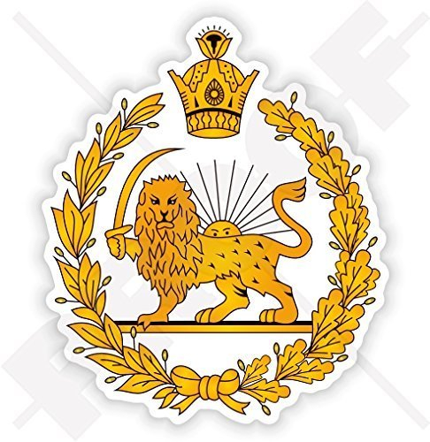 IRAN Ehemaliges Persisches Wappen, Persien Iranisch 100mm Auto & Motorrad Aufkleber, Vinyl Sticker