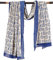 GURU SHOP Leichter Pareo, Sarong, Handbedrucktes Baumwolltuch - Blau Kombination 17, Herren/Damen, Baumwolle