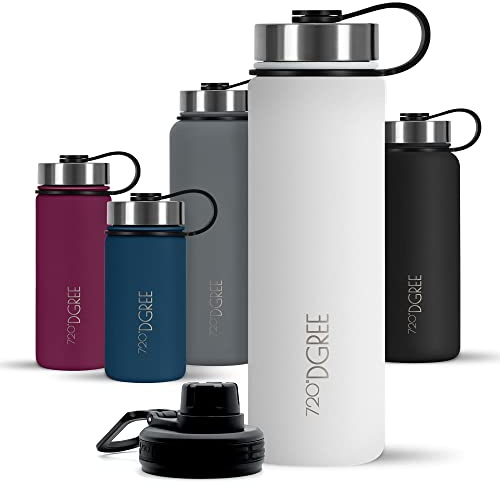 720°DGREE Botella Agua Termo Acero Inoxidable “noLimit“ – 710ml - Sin BPA Free, Antigoteo y Prueba de Fugas - Frasco térmico, Cantimplora Aislada Bebida Caliente Frío con Gas +Cubierta Deporte Gratis
