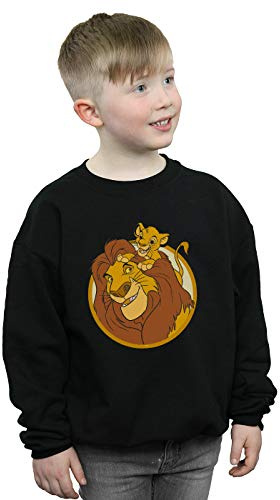 Disney Boys The Lion King Mufasa And Simba Sweatshirt Black 7-8 Years