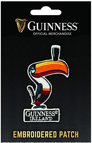 Offizielle Guinness Aufnäher zum Aufnähen, mit Toukan-Motiv