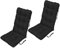 SuperKissen24. Stuhlkissen Sitzkissen und Rückenkissen für stühle - 2er Set 48x123 cm - Outdoor und Indoor - schwarz