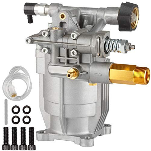 MUTURQ Horizontal Pressure Washer Pump 3/4 Shaft 2800-3000 PSI 2.3GPM Brass Connector Replacement Power Washer Pump fit K2400HH 308653057 309515003 308418007 and Most Pressure Washer