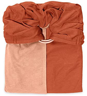 Petite écharpe de portage sans nœud Nude et caramel - Love Radius