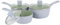 Salter BW09283AR Earth Saucepan Set – 3 Piece Healthy Ceramic Non-Stick Coating, PFAS-Free Induction Cookware, Aluminium Cooking Pots with Lids, Easy Clean, PFOA/PTFE-Free, Stay Cool Handles, Green