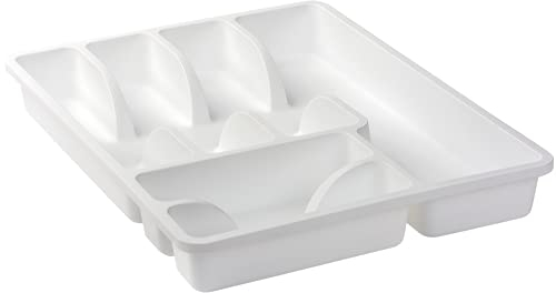 Gariella Besteckkasten Besteckkorb mit 6 Fächern Kunststoff BPA-frei weiss