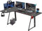 Dripex Mesa Gaming 160CM, Escritorio Juego de Esquina Ergonómico con Gran Superficie de Fibra Carbono, 160x100x75CM