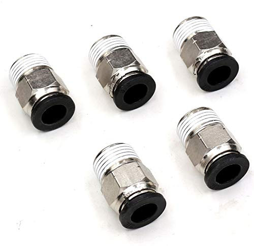 CEKER 3/8-Zoll-Verbindungsstücke, 3/8-Zoll-Schlauch Außendurchmesser bis 3/8-Zoll-NPT-Gewinde männliche Luftarmaturen, pneumatische Armaturen, Luftleitung, Schnellverbindungsbeschläge, 2 Packungen