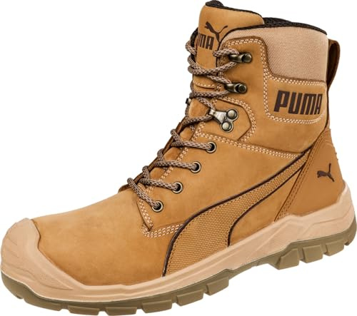 PUMA Safety Men's Conquest Waterproof Composite Toe EH Side Zip Work Boot, Wheat, 11 Medium