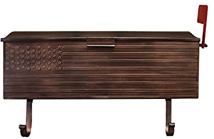 Oakland Living AZ620-COPPER Porte-Lettres Mural en cuivre avec Drapeau et Porte-journaux