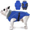 DENTRUN Hundemantel Fleece, Hund Wintermantel, Hundemantel Wasserdicht mit Fleece Gefütterte, Pullover für Hunde, Wintermantel Hund Mittelgroß, Winter Wasserdicht Hundejacke (Blau,M)