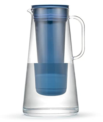 LifeStraw Home – Water Filter Pitcher, 10-Cup, Stormy Blue, BPA Free Designed for Everyday Protection Against Bacteria, parasites, microplastics, Lead, Mercury, PFAS and a Variety of Chemicals