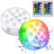 mizikuu Mini Unterwasser Licht, 2 Pcs Wasserdichte RGB Multi Mehrfarbige LED Teelichter Teichbeleuchtung mit Fernbedienung Multicolor Dekoration für Garten Aquarium Vase Badewanne Pool Schwimmbad SPA
