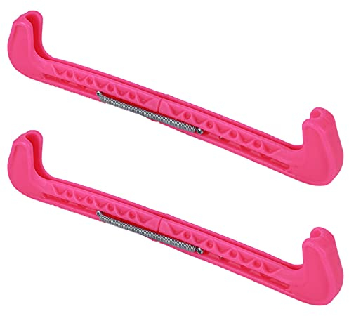 KIMISS 2Pcs Verstellbarer Schlittschuh, Eismesser-Klinge Schützender Eiskunstlaufschutz Schuhabdeckung Klingenabdeckungen Guard ProtectorPink (Rosa)
