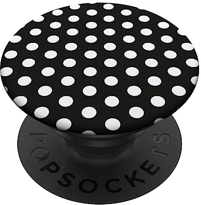 Polka Dot Black And White Women And Girls, Polka Dots PopSockets Adhesive PopGrip