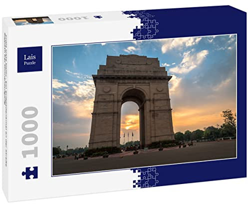 Lais Puzzle India Gate Delhi - EIN Kriegsdenkmal an der Straße Rajpath bei Sonnenaufgang 1000 Teile