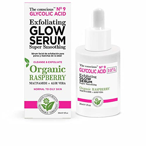 GLYCOLIC ACID exfoliating glow serum organic raspberry 30 ml