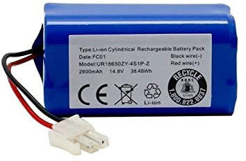 YAXRO 14.8v Li-lion Battery Compatible With ILIFE A4s A7 V7s Plus V55 Pro W400 A80 Plus A9s 2600mAh/2800mAh/3200mAh/3500mAh 4S 14.8V 18650 Battery (Color : 2800mAh)
