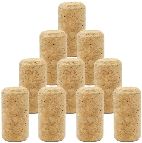 10 Stück Korken,Weinkorken,Kork,Korken zum Basteln,Flaschenkorken,Weinkorken zum Basteln,Bastelkorken,Cork,für Verschiedene Weinflaschen und DIY-Dekorationen,Länge 38mm,Ø 21mm