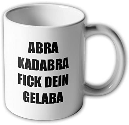 ISSO® Tasse Abra Kadabra Hokus Pokus Fick dein Gelaba Büro Becher Kollege