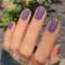 Unghie Finte Corte MouyouGlow,Squadrata Viola Chiaro Grigio Lavanda Tinta Unita Glossy Spring Press on Nails con Colla,Light Purple Lucido Solid Acryl Fake Nails