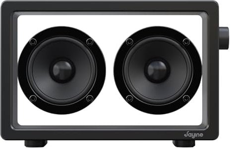 JAYINE Cassette Portable Bluetooth Speaker, 16W Minimalist Speakers Bluetooth Wireless Loud, HD Powerful Sound and Wide Compatibility V5.3 for Indoor Outdoor - Black